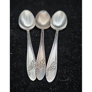 3 Oneida Community Queen Bess‎ II | Tudor Plate Silverplate Spoons Teaspoons